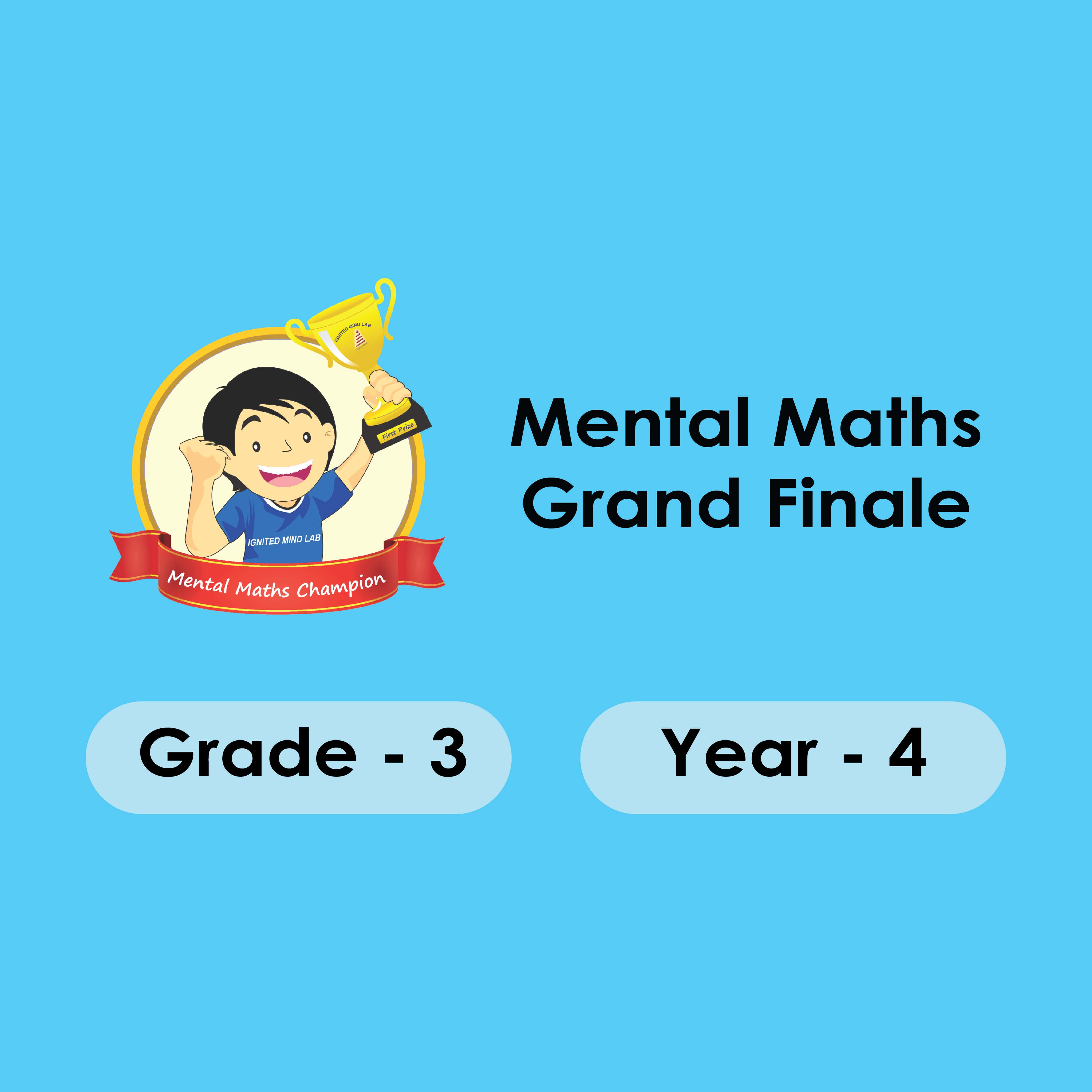 Mental Maths Grand Finale 2024 - Grade 3 (Year 4) - 1st June 2024
